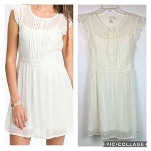 NEW Frenchi cream lace victorian romantic dress S